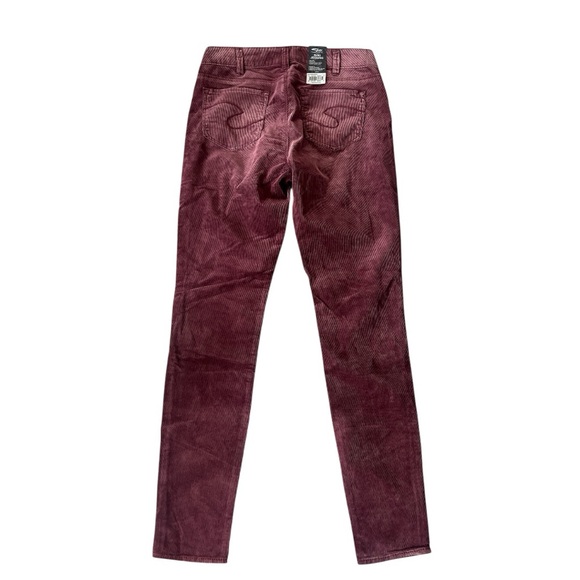NWT Silver Jeans Mauve/Light Burgundy Suki Corduroy Jegging Size 28 Reg. $78 - Picture 11 of 11